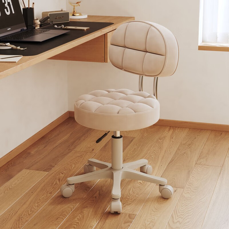 Silla de maquillaje de metal ligera personalizada simple silla de maquillaje red camerino silla de peluquería elevación giratoria puerta silla de bar