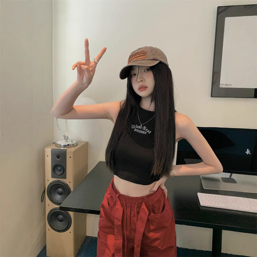 Korean Sweet and Spicy Sleeveless Bodysuit with V-Neck Tank Top for Women, Short-Sleeve, Casual Outwear