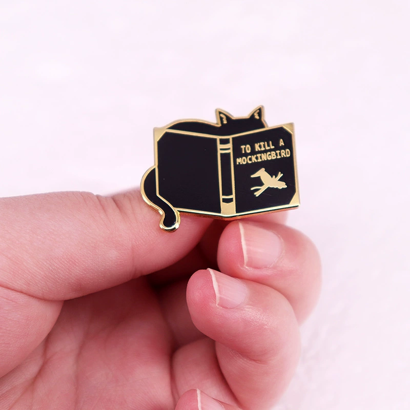 Black brooch, badge, Birthday gift
