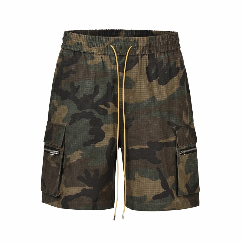 High Street Washed Trendy Camouflage Work Shorts Summer Retro Casual Loose Drawstring Versatile Unisex Five-Point Shorts High Street Washed Trendy Camouflage Work Shorts Summer Retro Casual Loose Drawstring Versatile Unisex Five-Point Shorts