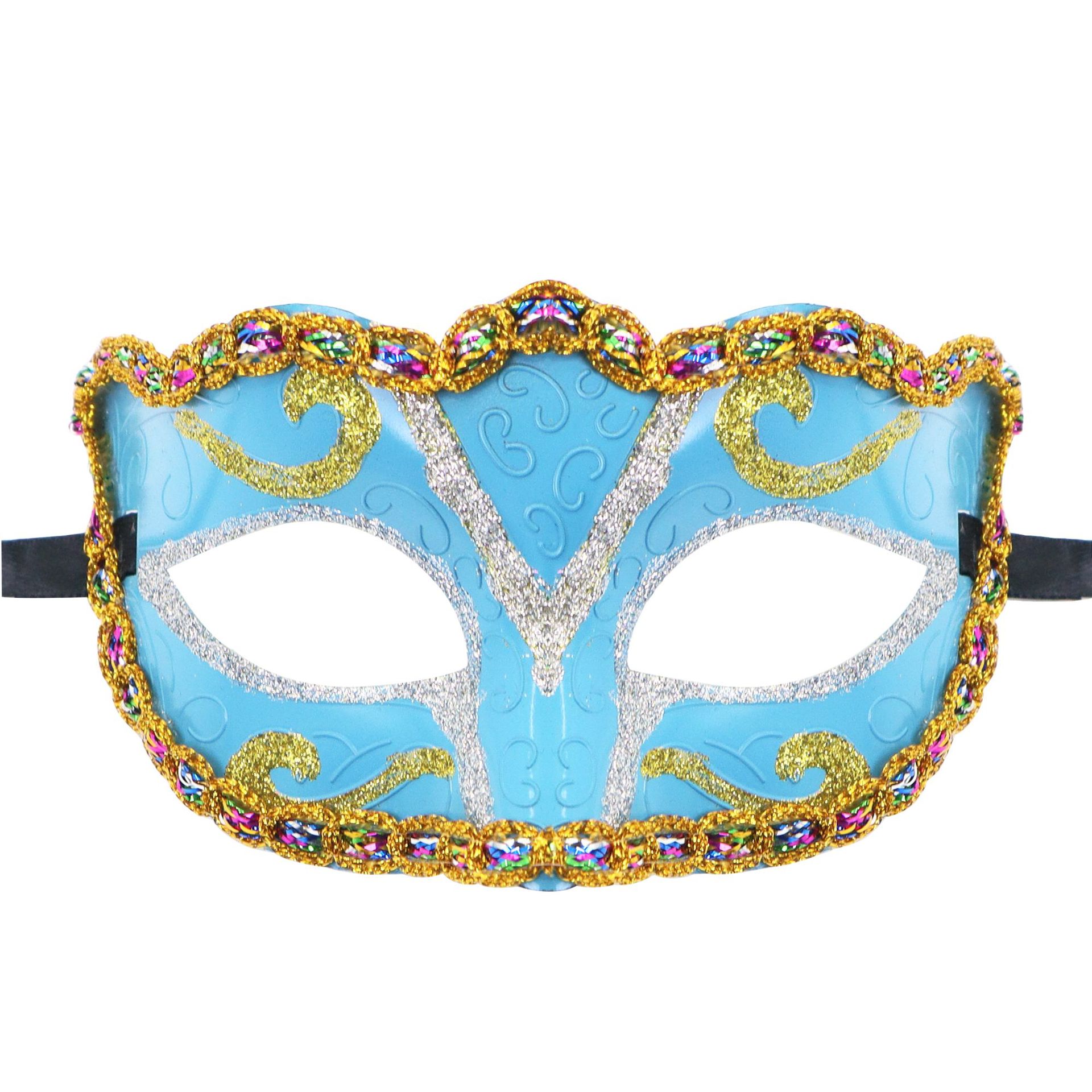 Amazon máscaras de fiesta de carnaval de venta caliente máscaras de baile unisex pintadas alrededor del borde de San Valentín
