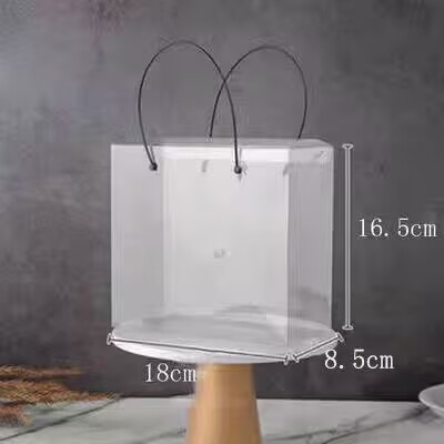 雪花酥包装盒礼盒高档创意牛轧糖曲奇饼干喜糖果透明塑料手提盒子