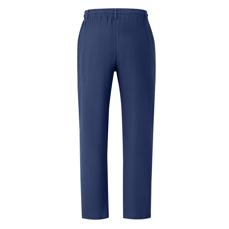 Men's Loose Linen Casual Wide-leg Beach Trousers For Summer_voghion.com