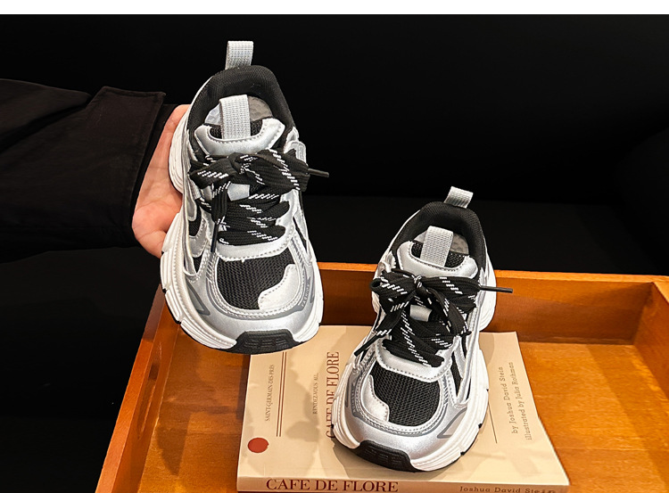 Breathable Double Mesh Kids Sneakers Lightweight Slip-on Trainers_voghion.com