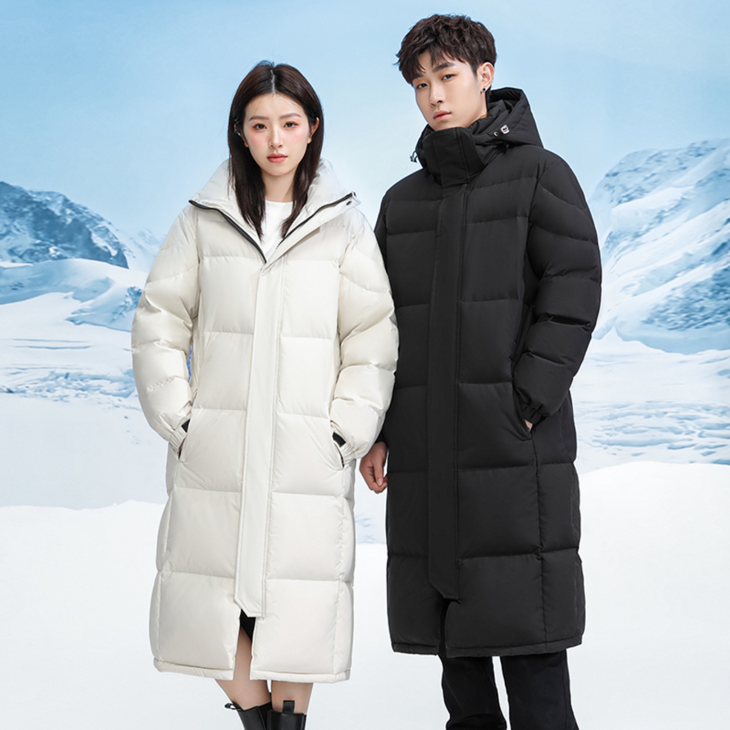 Chaqueta de plumón transfronteriza para hombres de invierno de estudiantes universitarios de moda guapo estudiante de secundaria grueso chaqueta de plumón de pareja frío extremo