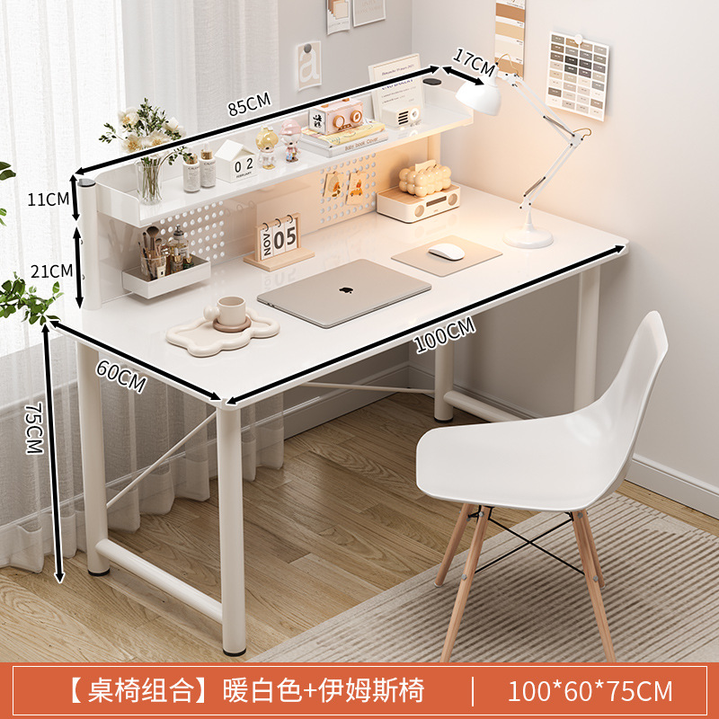 Escritorio de la computadora escritorio estantería escritorio integrado dormitorio hogar Escritorio de oficina individual Workbench estudiante estudio Escritorio