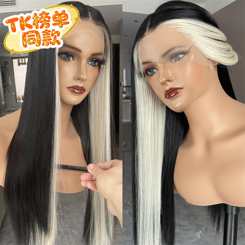 Guangzhou Exports European and American Forehead Lace Wigs, Full Head, Customized Small Lace Wigs with Drawings and Samples, Source Factory