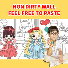 �羳Ӣ�İ��ͯͿѻ����Ϳɫ3�׳�����ճ��ǽ�׶�԰������ɫ�滭