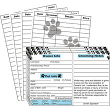 跨境直销大尺寸狗狗美容卡猫或狗美容客户卡宠物信息记录卡片批发