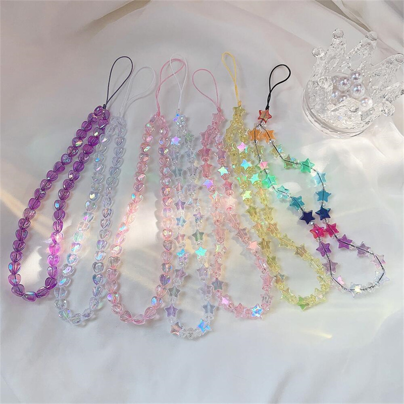 10g Weight Mobile Phone Chain Classification 1 Piece Quantity Daily Occasion Acrylic Material Star Pattern Vacation, Simple Style Style 1 Piece Vacation Simple Style Star Acrylic Mobile Phone Chain 1