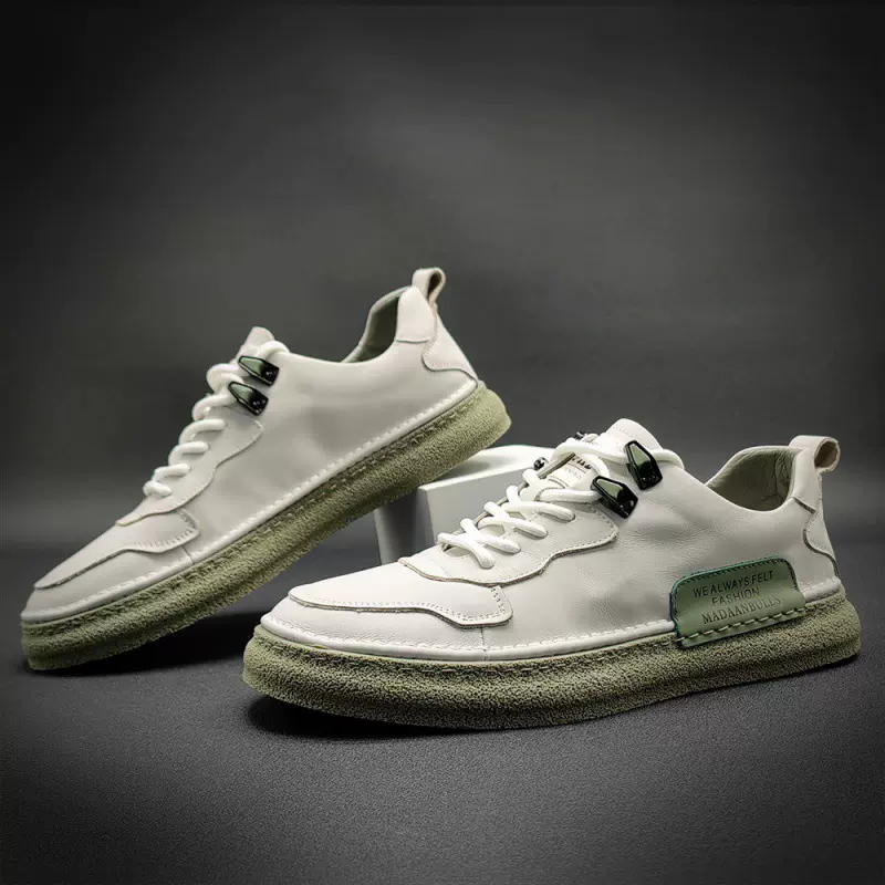 板鞋男款欧洲站男鞋大码休闲鞋百搭男士真皮平板鞋男潮牌45码鞋子