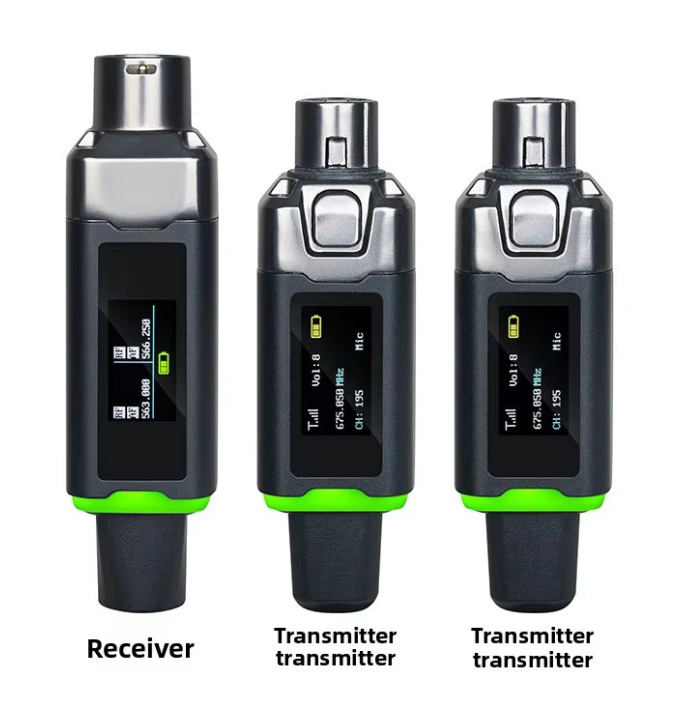 Sistema de transmisión y recepción inalámbrica de micrófono transfronterizo adaptador cable-inalámbrico condensador 5V / bobina móvil 48V universal