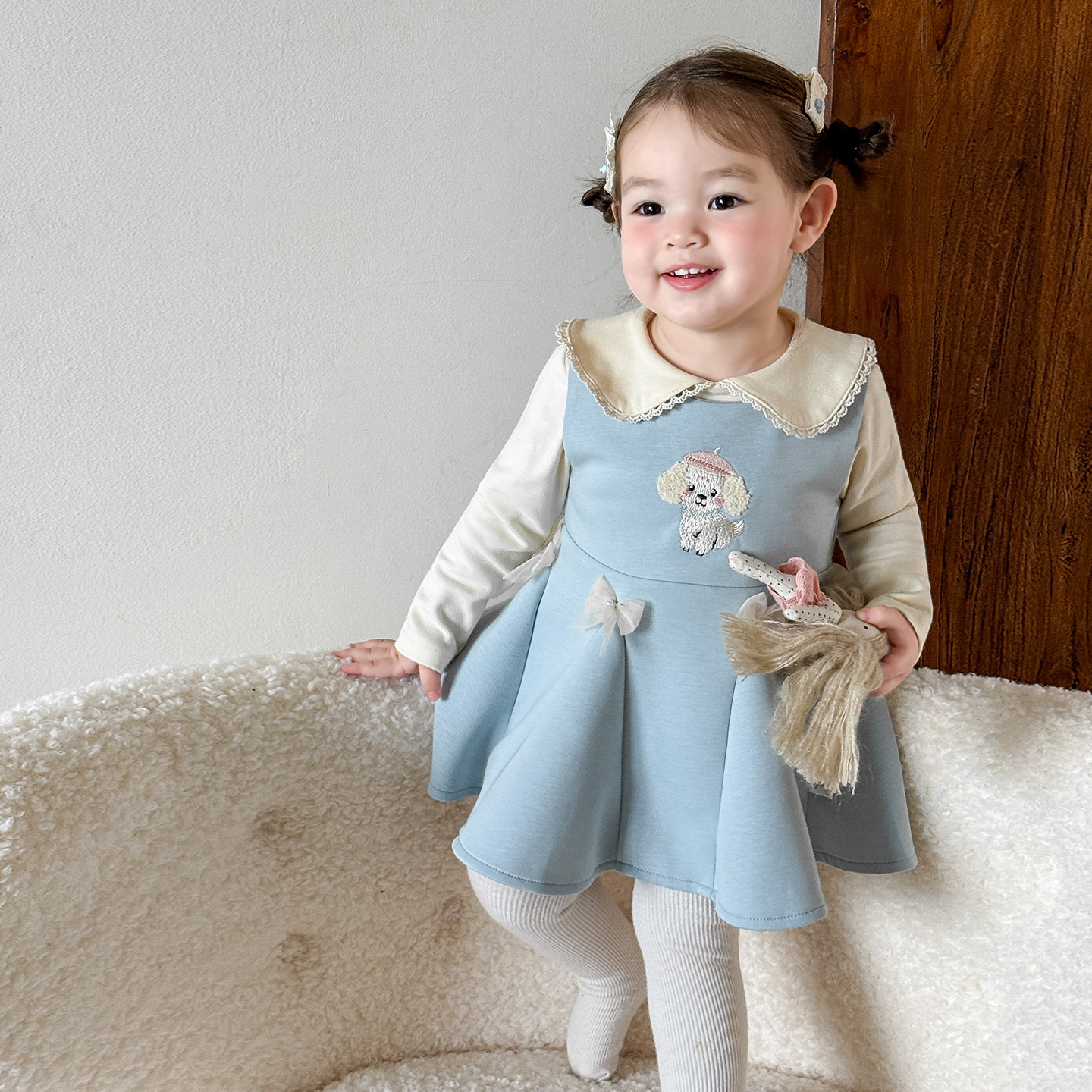 106059819@qq.com 106059819@qq.com ZheLi Clothing Vestido Infantil Princesa para Meninas Outono 2025 - Vestido Formal para Menina de Um Ano_voghion.com