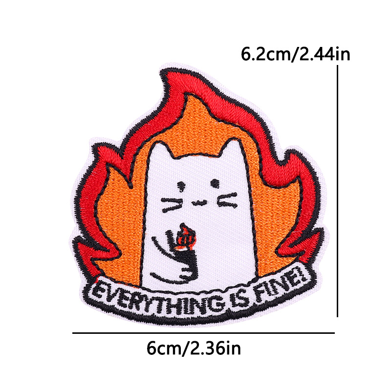 7g Weight Clothing Sticker Patches Classification 1 Piece Quantity Embroidery thread Material Animal, Cartoon Pattern Cute Style 1 Piece Cute Animal Cartoon Embroidery Thread Clothing Sticker Patches 8