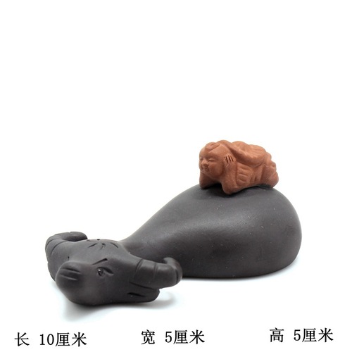 Tea pet decorative Zisha pot with flowing water, wealth-bringing Jīnchán and Píxiū creative accessory, car tea set, tea ceremony accessories, wholesale tea art