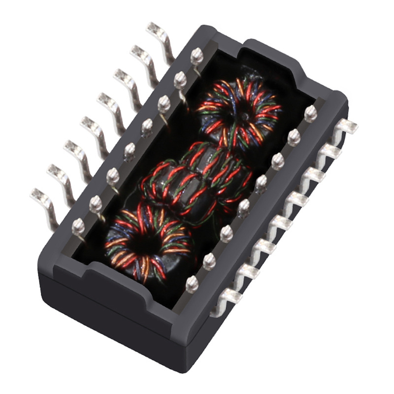SI-60089-F变压器厂家24pin 百兆千兆贴片 隔离变压器 脉冲变压器