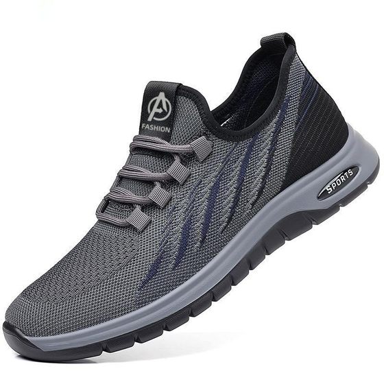 Men's Shoes New Ultra-Light Fly-Woven Mesh Shoes Comfortable and Breathable Soft-Soled Casual Sports Shoes Middle-Aged and Elderly Dad Shoes