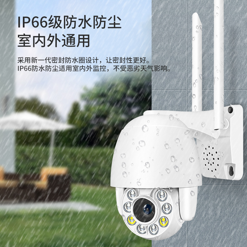 Panoramic 360° wireless surveillance camera with night vision
