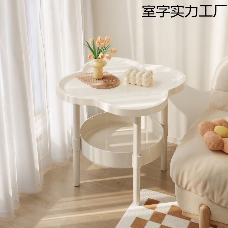 寝室のサイドテーブル四つ葉のクローバー小さなティーテーブル安定した耐久性のあるベッドサイドテーブルモダンでシンプル|undefined