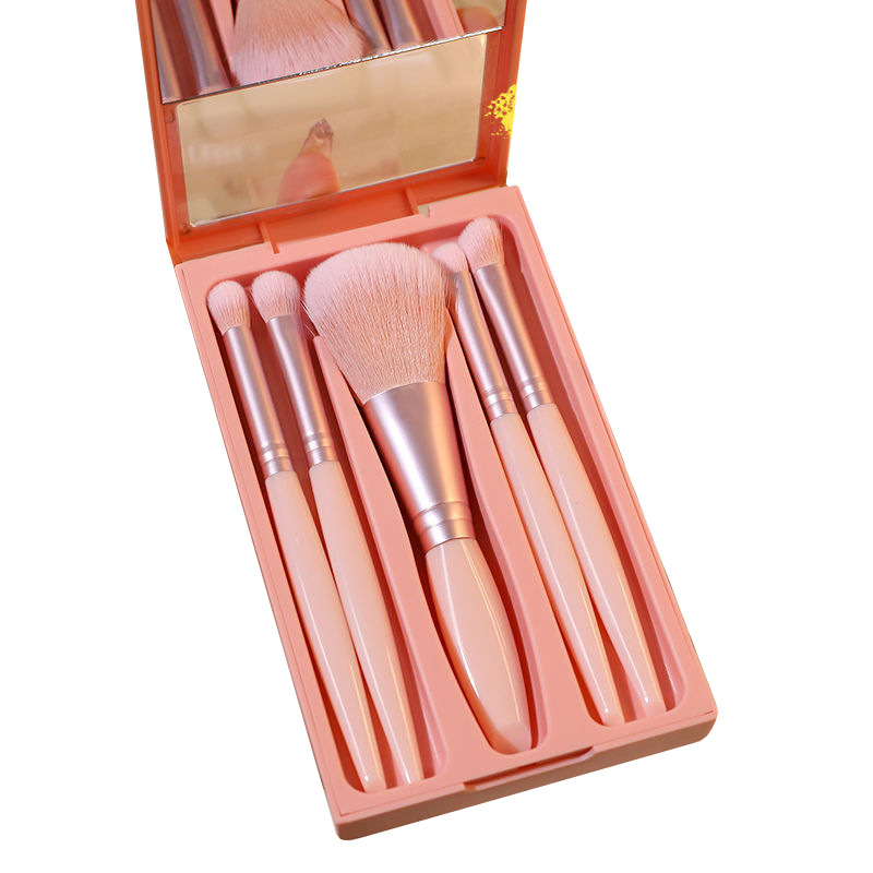 Con un conjunto de cepillo de maquillaje con espejo, un conjunto completo de cabello ultra suave, un conjunto completo de caja de cepillo de sombra de ojos en polvo suelto, un conjunto portátil