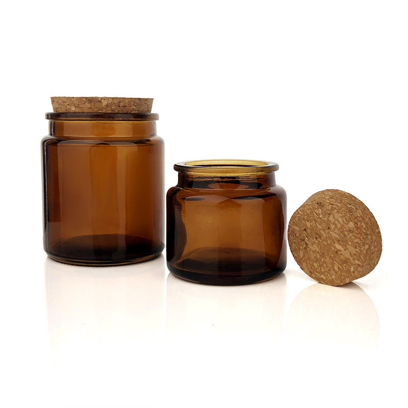 100ml de vidrio marrón gran vela taza de almacenamiento transparente romántico DIY vela hecha a mano fragancia fragancia