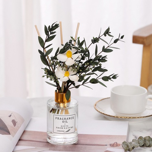 Fireless Aromatherapy Home Indoor Incense Decoration Air Freshening Essential Oil Fragrance Cylindrical Bottle Sunflower Perfume