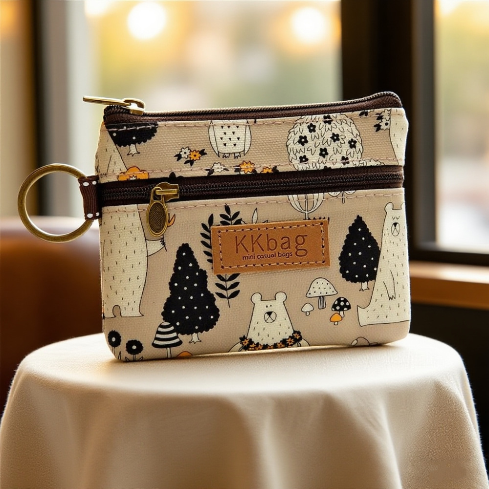 Coin purse forest bear-rice ash