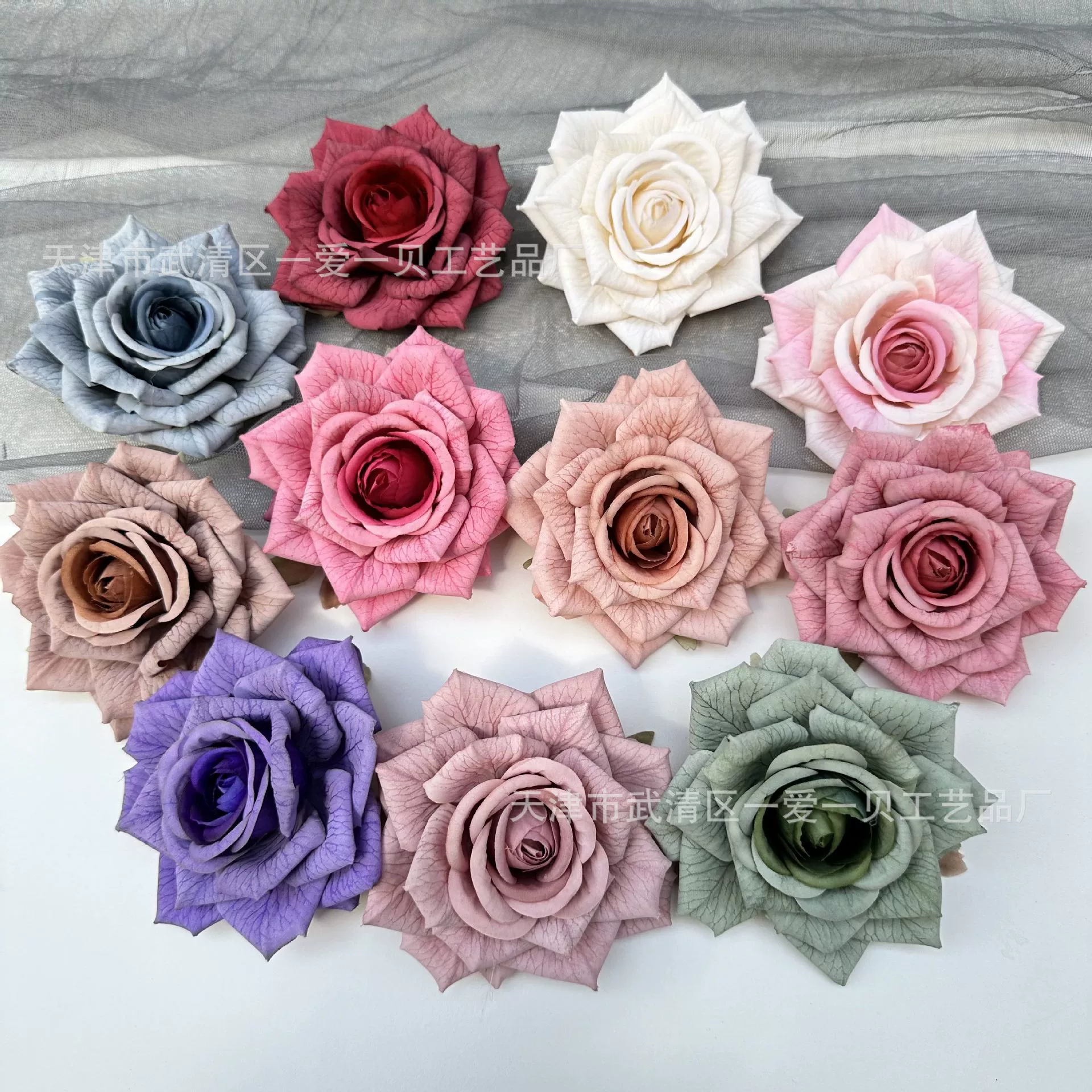 Симулятор Манты Розы Голова Алмазный Розы Дий Свадебный Автомобиль завязывает цветок Головные аксессуары Убучки Стена Фон Декор Искусственные цветы