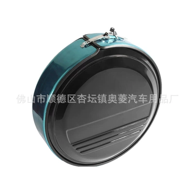 Fully Enclosed Trunk, New Modified | Spare wheel cover - black-three-horizontal-cover-plastic-middle-plate-stainless-steel-shell