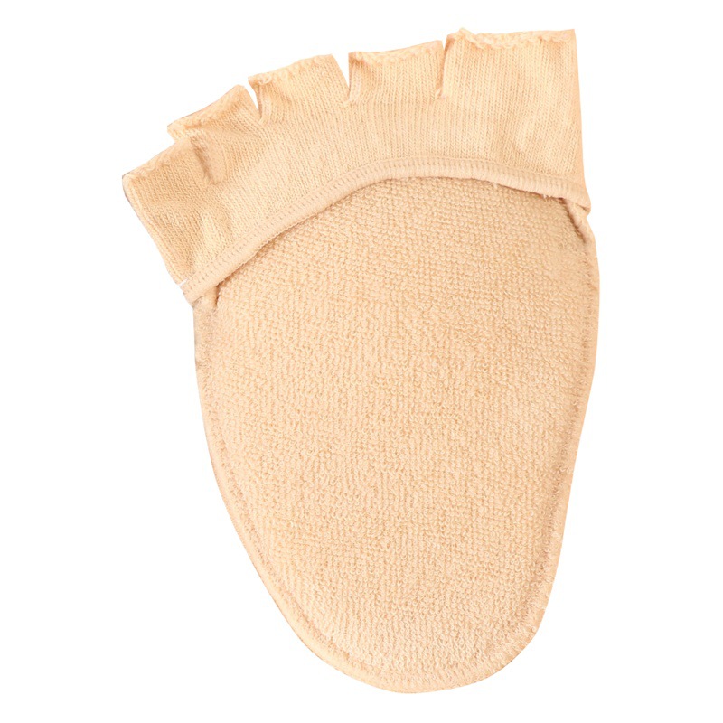 Almohadilla del pie Palma Grande Medio dedo del pie Calcetines del dedo del pie calcetines de algodón invisibles del verano de las mujeres zapatos de tacón alto de goma antideslizante absorbente del sudor calcetines media palma
