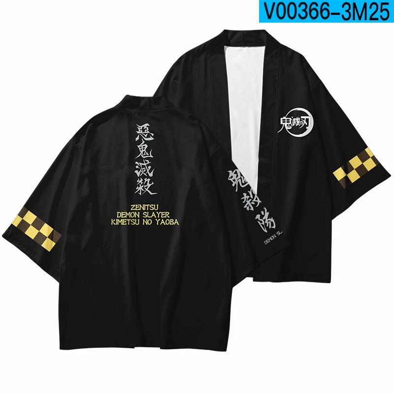 Первые часы аниме Ghost Destroy Digital Printing Covered Cloak Cloak Kimono Weaving