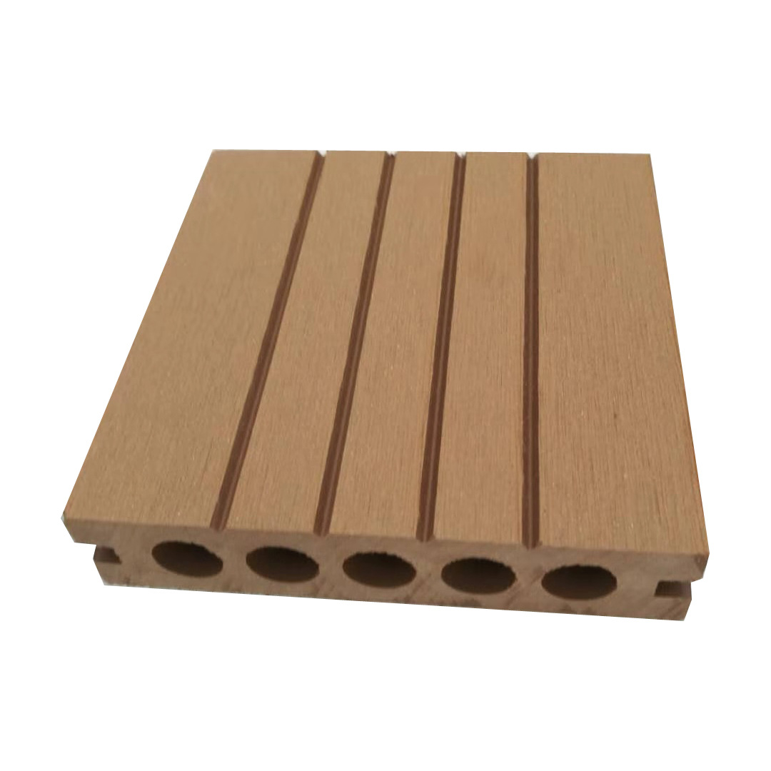 Fábrica de piso de plástico de madera al aire libre agujero redondo plástico piso de madera jardín patio ingeniería al aire libre decorativo Placa de agujero cuadrado anticorrosión