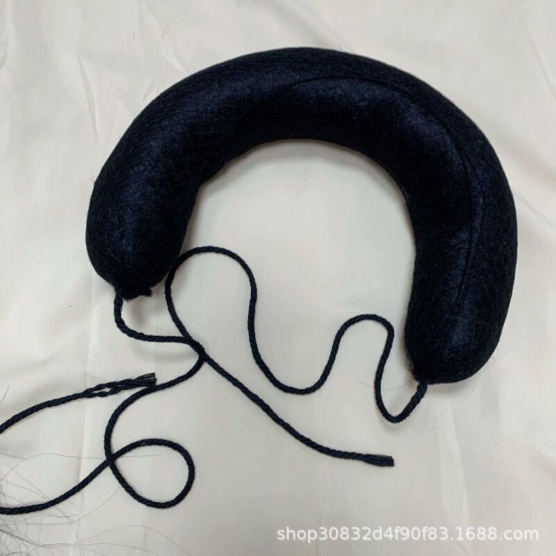 New Tang-Style Wig with a Concave Shape, Side Straps, Hanfu Tang Dynasty Round Hair Stick, Long Strip Pad New Tang-Style Wig with a Concave Shape, Side Straps, Hanfu Tang Dynasty Round Hair Stick, Long Strip Pad