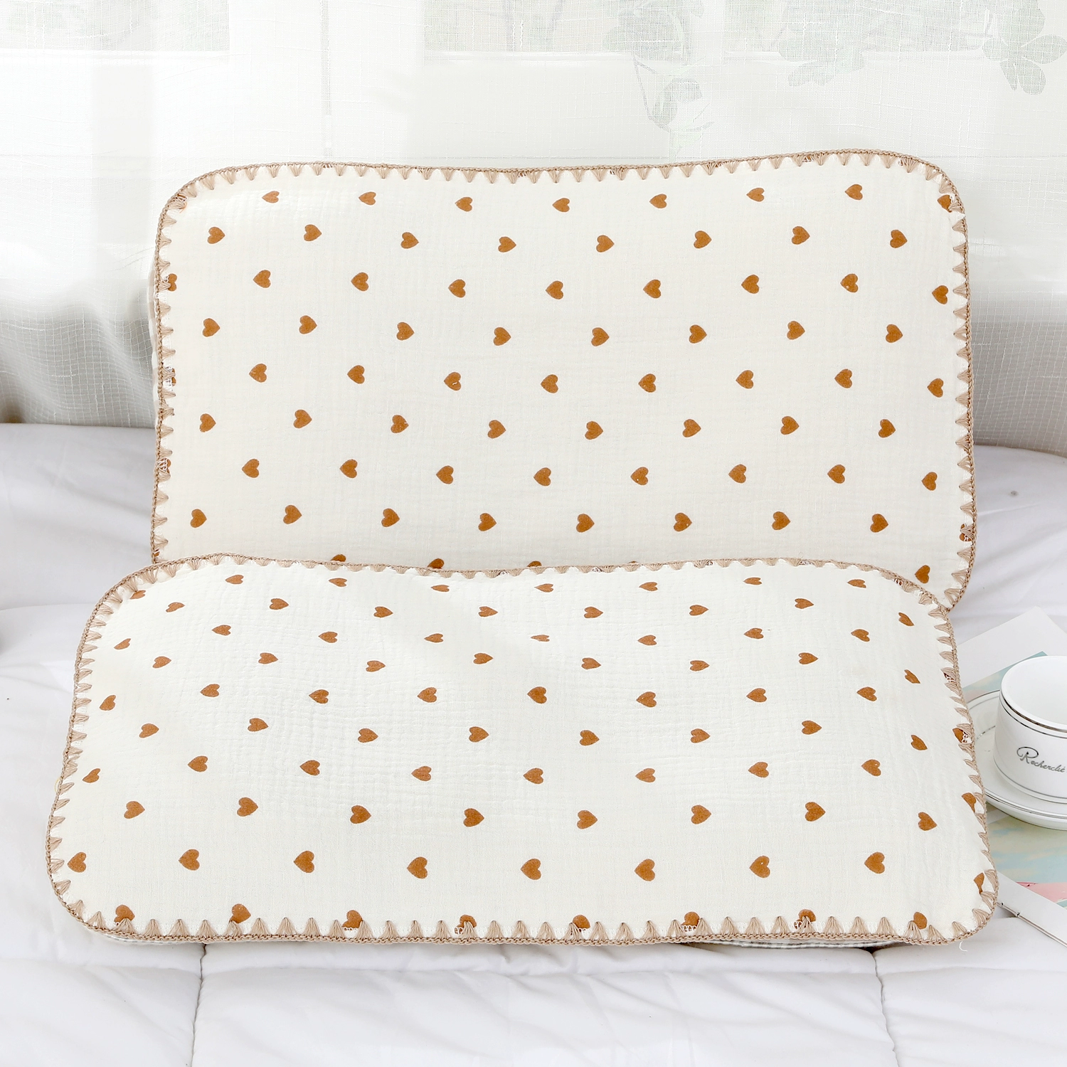 Cotton gauze breathable pillow for kindergarten for students