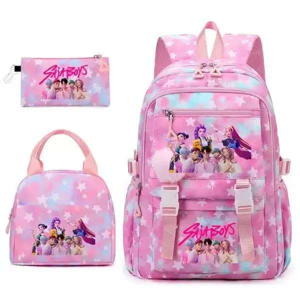 New Kpop Demon Hunters Movie Print Backpack Student Campus School Bag New Kpop Demon Hunters Movie Print Backpack Student Campus School Bag