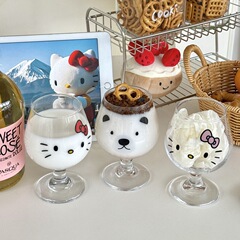 女の子向けの見栄えの良いニッチなビッグベリーカップ、甘いワインカップ、家庭用ガラスカップ、コーヒーカップ、ジュースカップ、ゴブレット