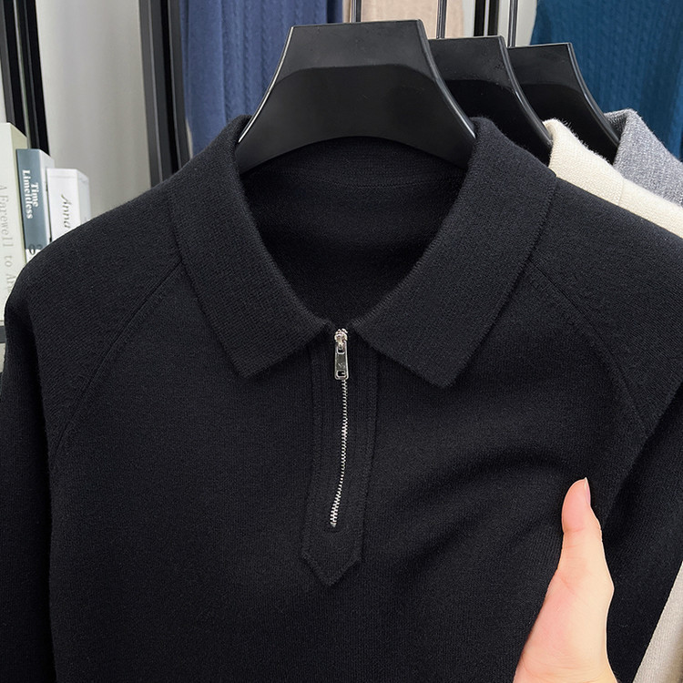 V-collar polo hombre transfronterizo overcoat de invierno de otoño de punto interior de invierno transfronterizo hombre casual ropa exterior de moda de lana