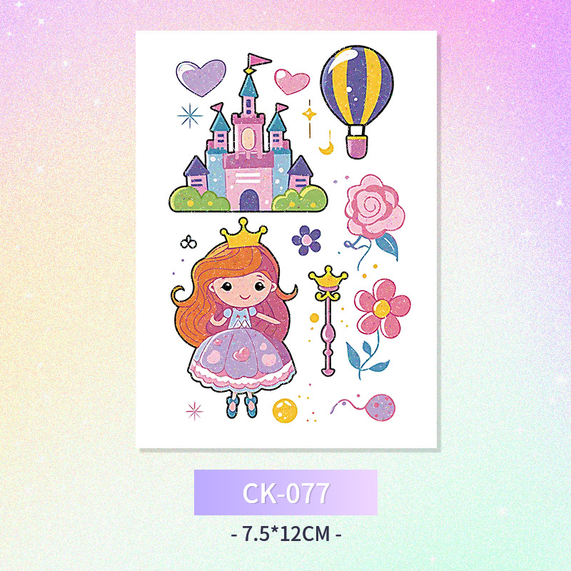 Glitter mariposa cara pegatinas tatuaje pegatinas hadas lavable impermeable de larga duración lindo unicornio ciervo Luna Estrella Planeta