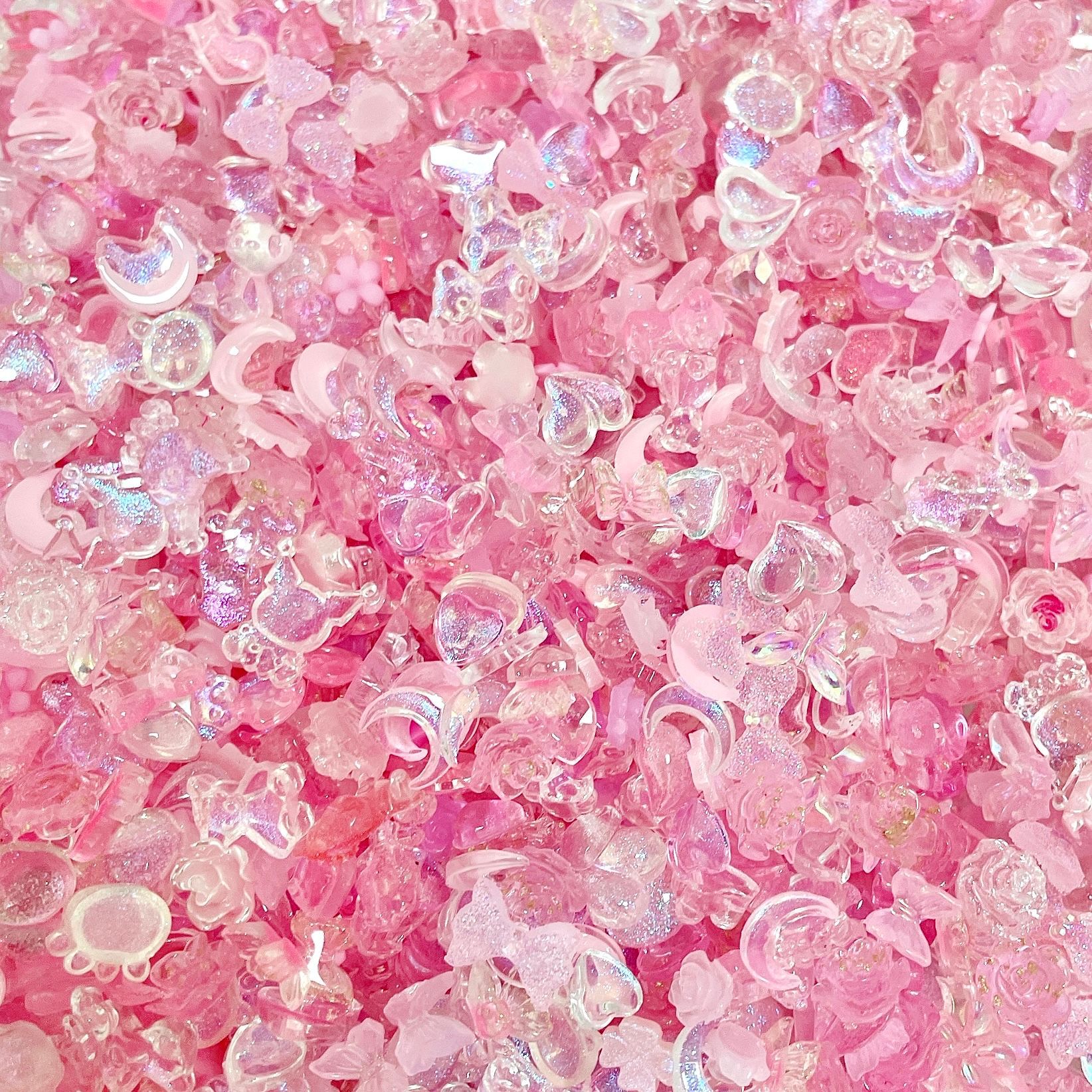 Nuevo Hada mezclada accesorios de uñas hielo transparente Camelia mariposa alce amor hadas uñas paquete de material