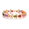 Tourmaline bracelet, golden jewelry, accessory, internet celebrity, 18 carat, pink gold