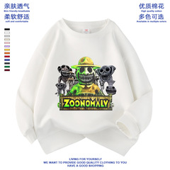 2024 New Deformed Zoo Animal ZOONOMALY Clothing for Boys and Girls Spring and Autumn Season Crew Neck T-shirt