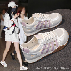 Meimanlin 中空メッシュフォレスト・ガンプシューズ女性用メッシュトレーニングシューズ女性用フラットヒール通気性カジュアルシューズフラット女性用シューズ