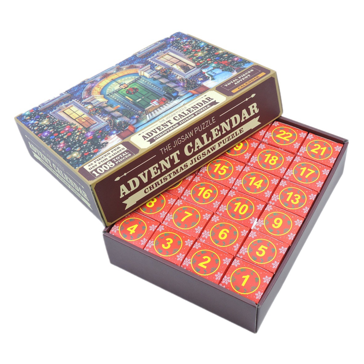 Caja ciega de Navidad transfronteriza descompresión de regalo de Fiesta infantil DIY mano lágrima Calendario de Cuenta regresiva caja ciega juguetes de Navidad