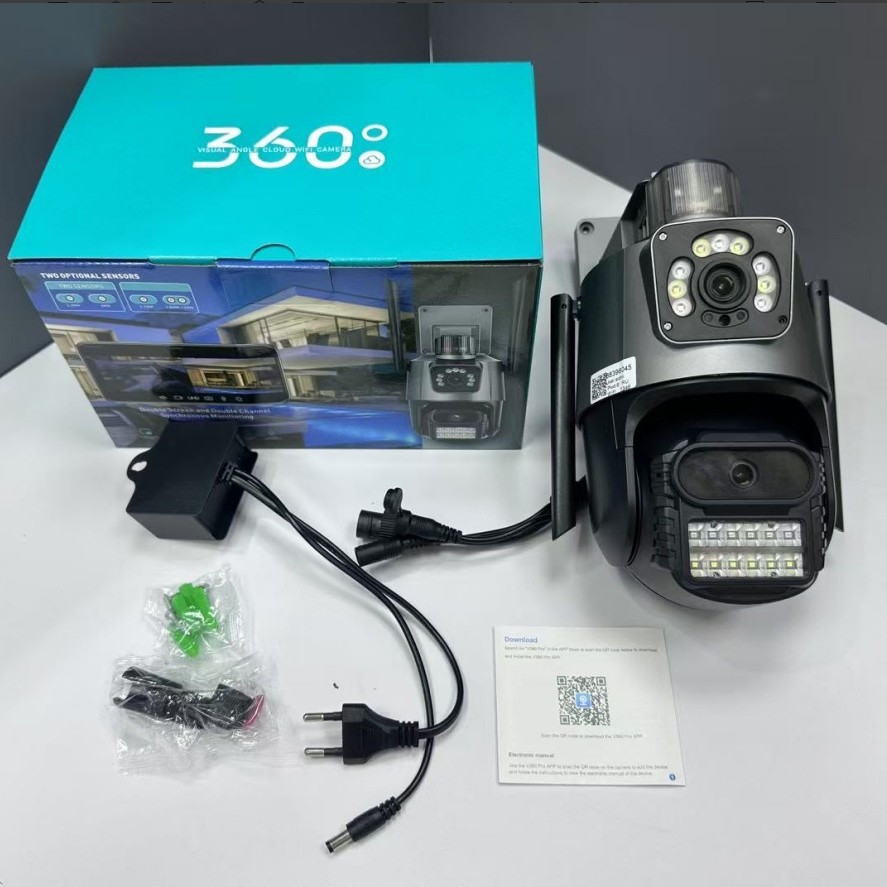 8MP V380 Pro Dual Lens Network Wireless IP Monitoring WiFi Network 4G Home Security Camera 2