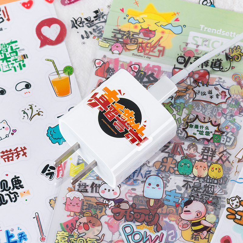 De dibujos animados de PVC transparente pegatinas campus red popular de moda pegatinas DIY Diario material decorativo pegatinas 6 modelos