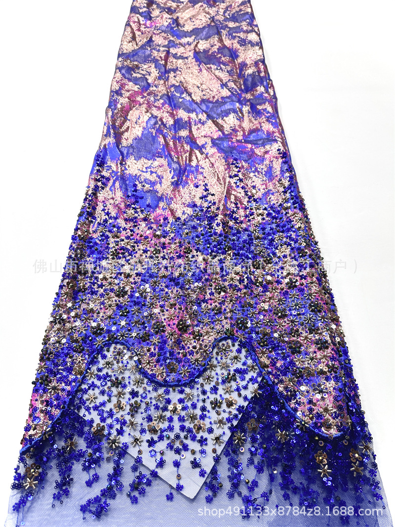 Fabrica directa de cuentas Jacquard tela de encaje Gaoding ropa de moda de cena de fiesta tela de baile