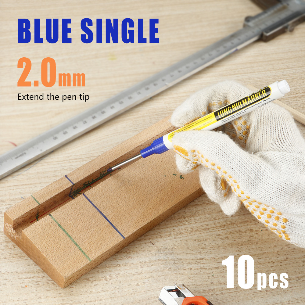 Marcador de cabeza larga de 30mm Marcador especial para decoración Marcador para carpintería Agujero profundo Marcador de cabeza larga Pluma a base de aceite al por mayor