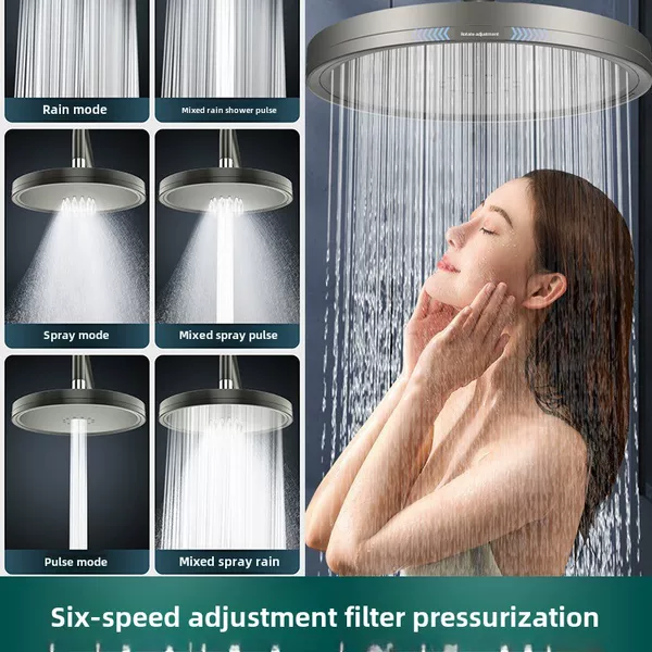 Pressurized Shower Head Top Spray Large Shower Pressurized Single Head Rain Shower Head Household Shower Shower Head Shower Set