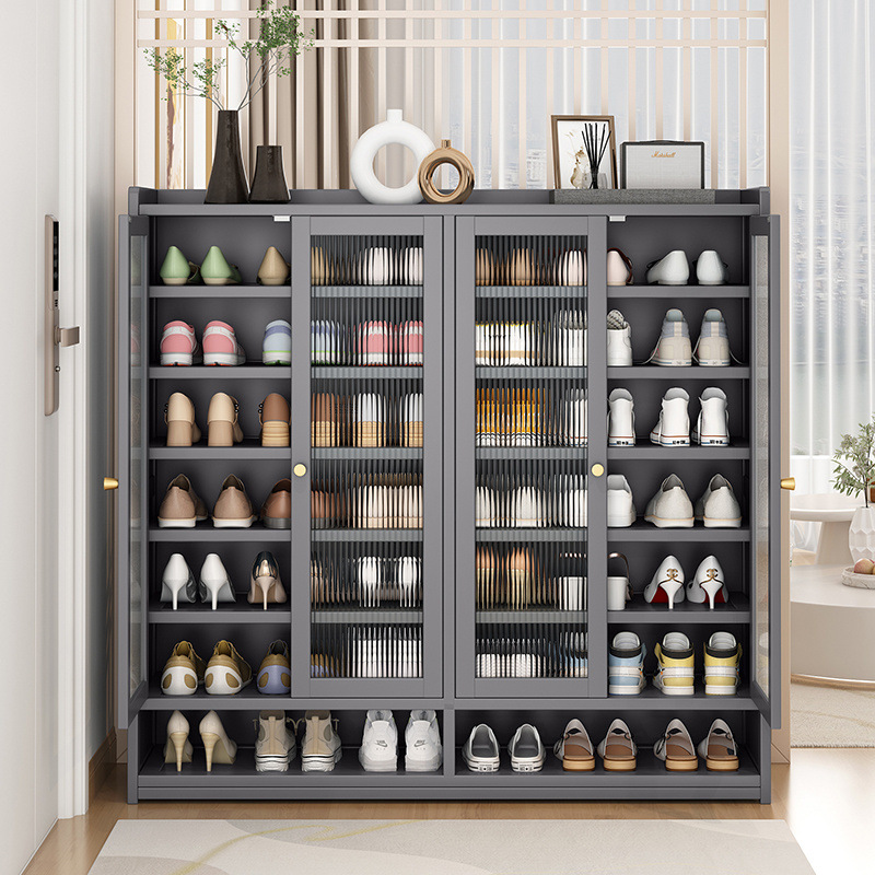 Estante de zapatos puerta doméstica armario de zapatos multicapa alquiler de alquiler estante de almacenamiento de artefactos mágicos estante de almacenamiento de ahorro de espacio armario de puerta de entrada