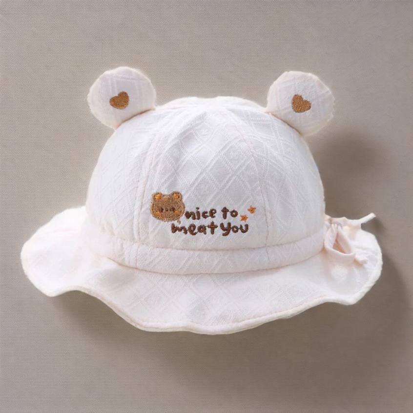 Sombreros para bebés primavera y otoño delgados bebés pequeños meses de edad bebés para hombres y mujeres bebés gorra de bañera sombrero de pescador de sombrero de sombrero de pescador de sombrero de sombrero